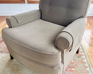 Carson Pierre Scott sage Green Upholstered Arm Chair w/ wood legs $165