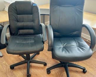 Short back Office arm chair on casters $45
High back Office arm chair on casters $50