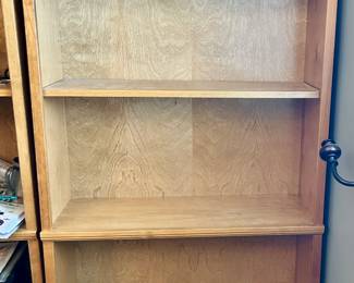 5 section wood shelf unit 32w x 12d x 73”h $45
(2) available