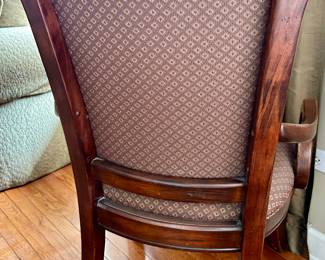 2 Bernhardt Furniture Carved Wood Framed Upholstered Seat Arm Chairs
$139ea