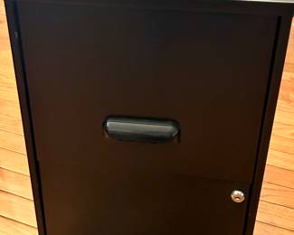 2 drawer black metal file cabinet $20