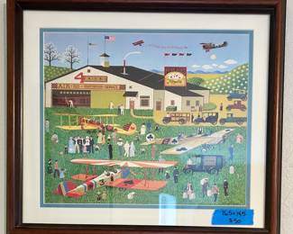 Framed, double matted & signed 16.5w x 14.5h