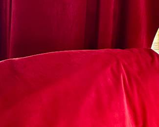 Red velvet curtains $10/panel 51”w x 85”h
15 panels available