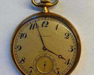 Tiffany 18 kt gold pocket watch