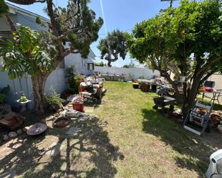 Backyard filled with stuff!