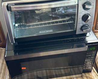 Practically new toaster oven and microwave