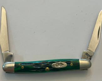 W. R. CASE XX TINY MUSKRAT GREEN BONE POCKET KNIFE