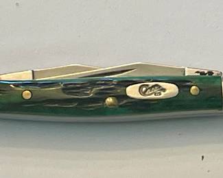 W. R. CASE XX TINY MUSKRAT GREEN BONE POCKET KNIFE