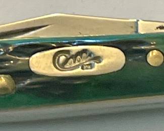 W. R. CASE XX TINY MUSKRAT GREEN BONE POCKET KNIFE