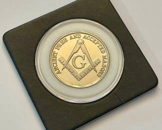 MASONIC COMMEMORATIVE COIN - BUSH HILL LODGE NO. 732 A.F. & A.M., 11/12/88
