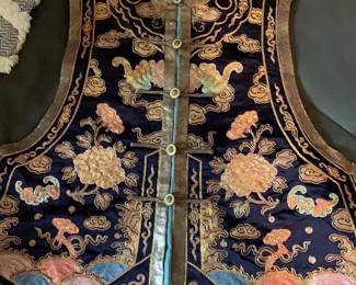 Antique Chinese Silk Vest mid-late 19th century