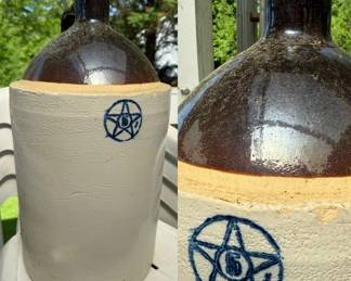 Blue Star Stoneware Company Two Tone 5-Gallon Stoneware Jug