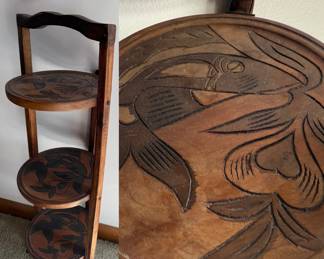 Vintage Haitian Traditional Mahogany
Pastry Stand