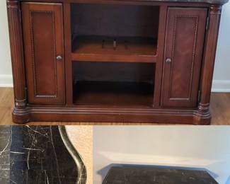Marble Top TV Stand w/Storage
17”D x 44”W x 28” T