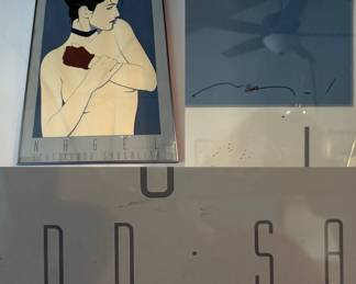 Patrick Nagel NC6 The Glove Scattivodo Sausalito Mirage Edition 36x24 Framed