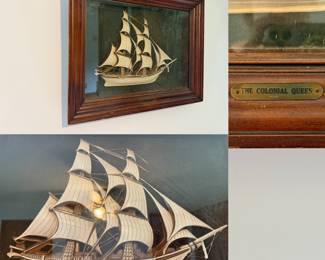 Vintage Turner Wall Accessories "The Golden Eagle" 3D Shadow Box Ship Nautical ( Chalk )
The Colonial Queen