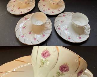 ( 4 ) Teacup Luncheon Plate Sets
