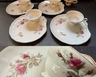 ( 4 ) Teacup Luncheon Plate Sets