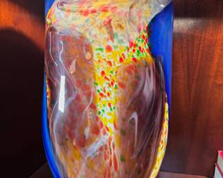 Large Art Glass Vase