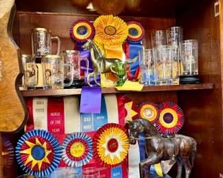 Vintage Horse Show/Jockey Club Ribbons (Ocala, FL, USHJA, American Horse Shows Assn., etc.) Glassware, Decor