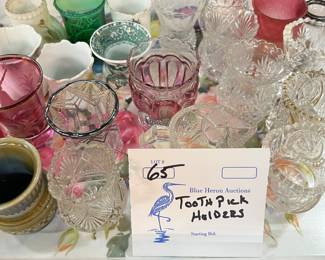 Lot of Antique & Vintage Toothpick Holders