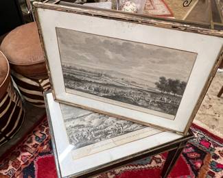 Pair of Side Tables Handcrafted from French Art Prints