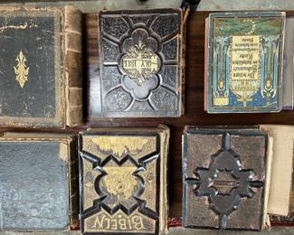 Assortment of Antique Family Bibles