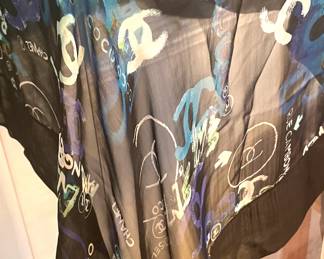 Chanel graffiti scarf
