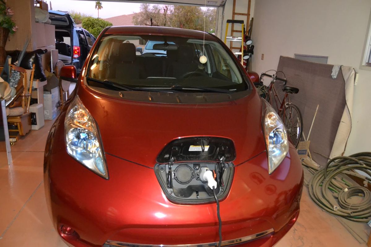 2014 Nissan Leaf Car with 28,589 miles. Please keep in mind the batteries are 11 years old. You will get around 70 miles on a full charge. The car rides great and it is clean and in great condition. It has blue tooth and the dashboard is digital. It appears you only need a 110V outlet to charge the car. The plug and charger come with the car. We have the title signed and ready to transfer. The VIN # is 1N4AZ0CP7EC335786.