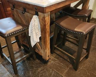 Kitchen island on wheels