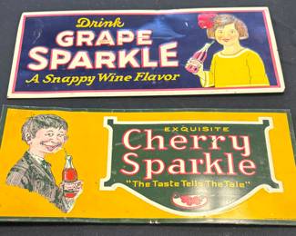 Original vintage tin signs