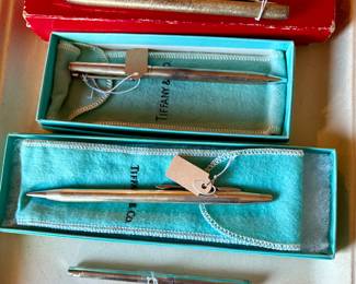 Vintage Sterling Silver Tiffany and Cartier pens