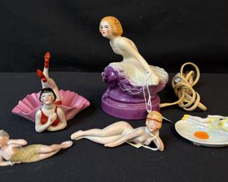 Fulper Scent lamp and other Deco Ladies!