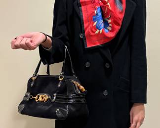 Gucci Bag, Hermes Scarf, Cashmere Full length coat by J. Percy for Marvin Richards