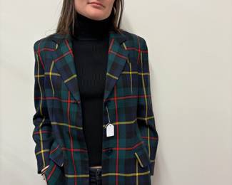 Vintage Moschino plaid Blazer