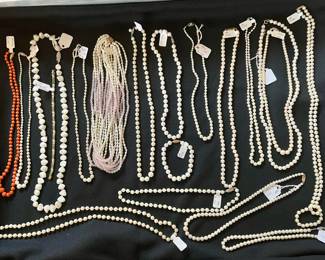 Pearls some with 14k and 18k clasps
