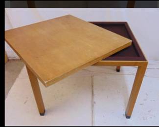 Edward Wormley For Dunbar Dining Room table that flips to a Game Table
