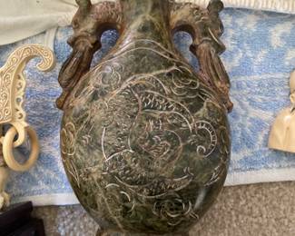 Carved jade vase WOW