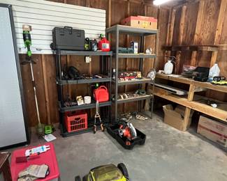 Garage is full of nice equipment