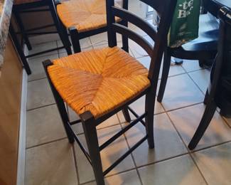 3 woven seat counter chairs, made in italy, also a desk height chair available