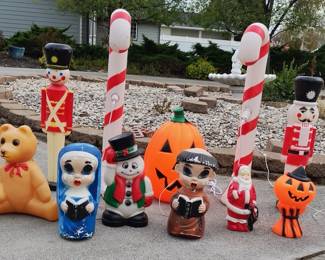 Vintage Blow Molds!  Chistmas, Halloween