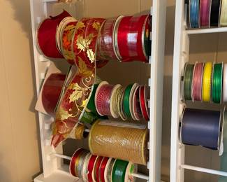 Wooden Ribbon Organizer Ribbon Holder Desktop Display Stand