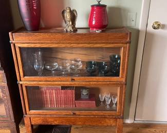 Antique Library Bookcase Display Cabinet