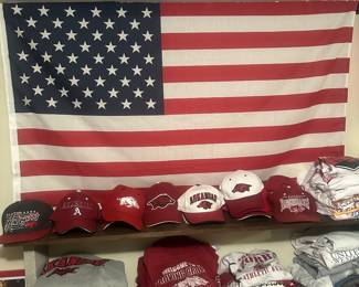 American Flag and Arkansas Razorbacks Athletic Apparel