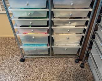 Utility Cart with 12 Drawers Rolling Storage Art Craft Organizer on Wheels