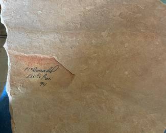 Native American Stone Sculpture Signed, Titled and Dated by McDonald