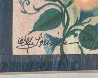 Artist Signed Birdhouse Watercolor Painting
