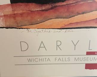 Daryl Howard Wichita Falls Museum & Art Center April 29 & 30, 1989 Vintage Print - Signed and Personalized