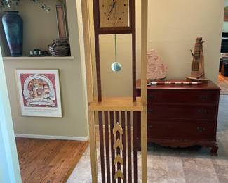 Walnut & Oak Tall Clock by Keith Baumstark - Signed and Dated - 1 of 1 -