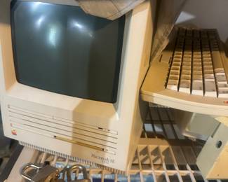 Vintage 1980's Apple Macintosh SE Personal Computer with Keyboard and ImageWriter II Printer